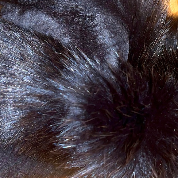 Authentic FENDI Silk Pecan Stripe Fox & Rabbit Fur Shawl - Picture 13 of 16